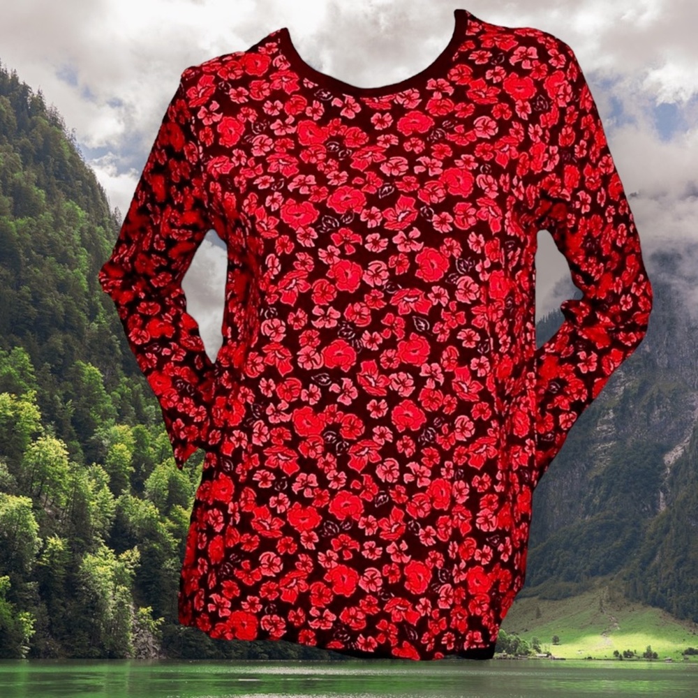 Lands’ End Poppy Cotton Top M/P 10-12